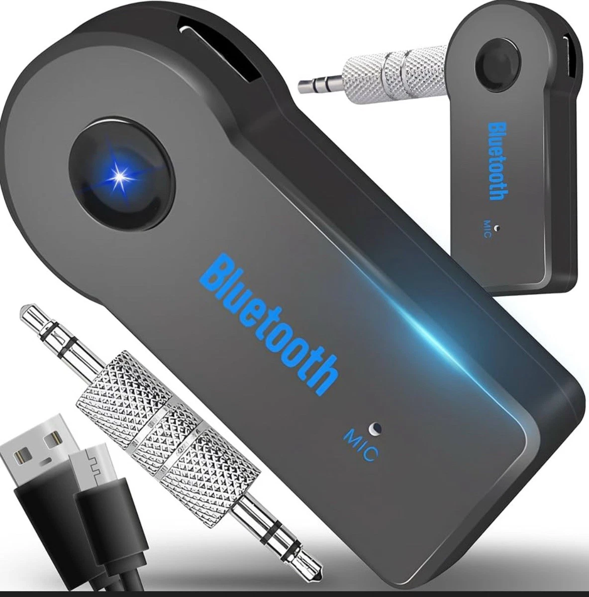 Elprico Ricevitore Trasmettitore Bluetooth 5.0, Stereo 2 in 1 Adattatore Bluetooth Adattatore Luetooth Supporta Lo Spegnimento 'avvio Automatico