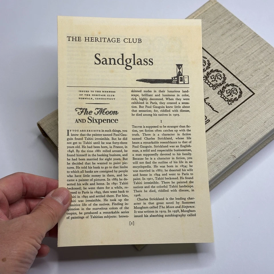 Heritage Press "The Moon and Sixpence" W. Somerset Maugham (1969, Slipcase) - Imagem 3 de 4