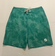 Hollister Men's Swim Trunks Sz 28. Epic Flex Stretch. Green With Logo.
