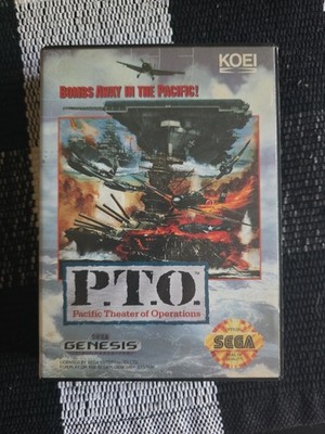 P.T.O. Pacific Theater of Operations Sega Genesis No Manual Tested & Working