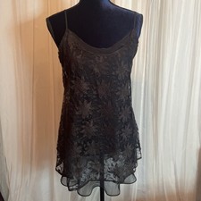 VTG Victoria s Secret Gold Label Sheer Black Lace Teddy Small Dark Romantic Y2K
