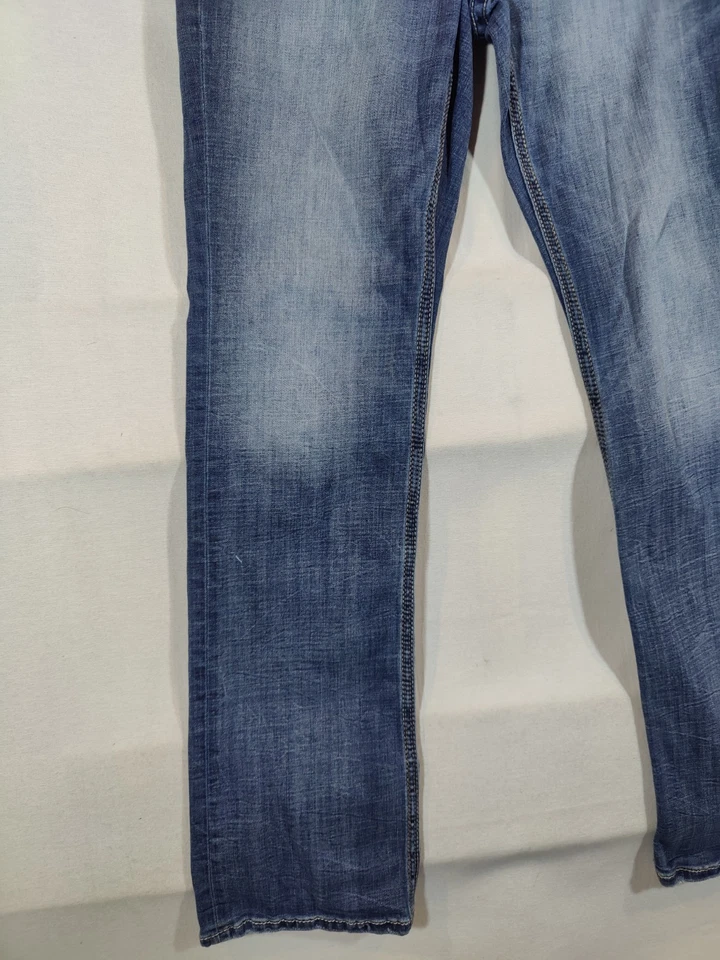 Мужские джинсы с пряжкой BKE 33x34 Derek свободного покроя эластичные вестерн джинсовая ткань - Изображение 4 из 4