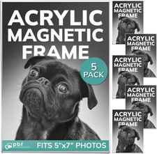 Pbf 5X7 Magnetic Picture Frames for Refrigerator  5 X 7 Clear Magnetic Acrylic