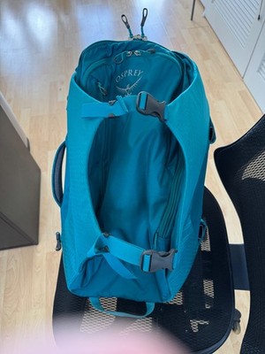 Osprey Porter 46 used Teal travel duffel and backpack in excellent condition