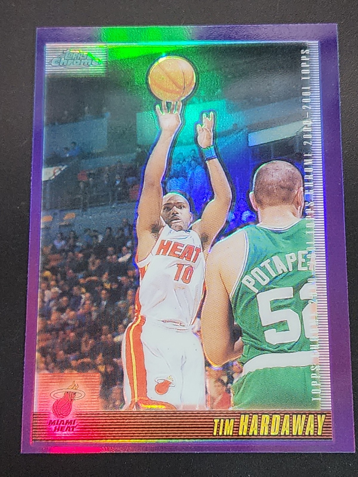 2000-01 Topps Chrome Refractor Tim Hardaway #148 HOF Miami Heat