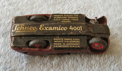Vtg 1940s Schuco Examico 4001 Windup Metal Car Dark Red Original