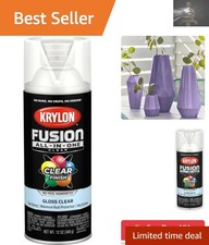 Fast-Drying All-In-One Adhesive Spray Paint, 12 oz Clear for Versatile Surfaces