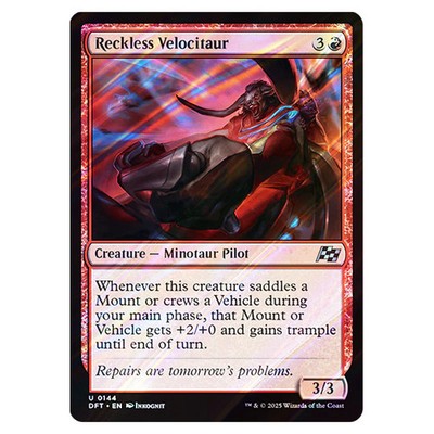 Magic The Gathering - Aetherdrift - Reckless Velocitaur - 0144 (Foil)