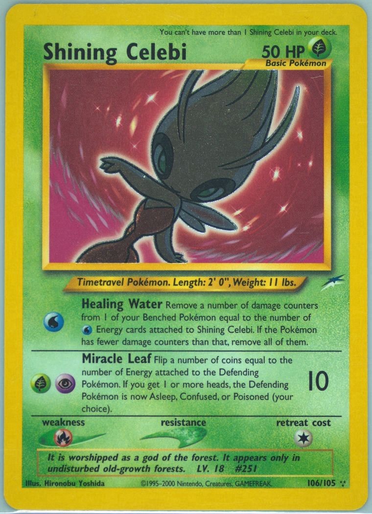 Shining Celebi 106 Neo Destiny Holo