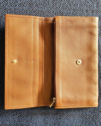 Longchamp Geldbörse Le Foulonné, cognacfarben, 19 x 11 cm. - Bild 3 von 6