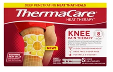 ThermaCare Knee Heat Wraps Pain Relief Therapy 8-Hour LongLasting Heat (6-Count)