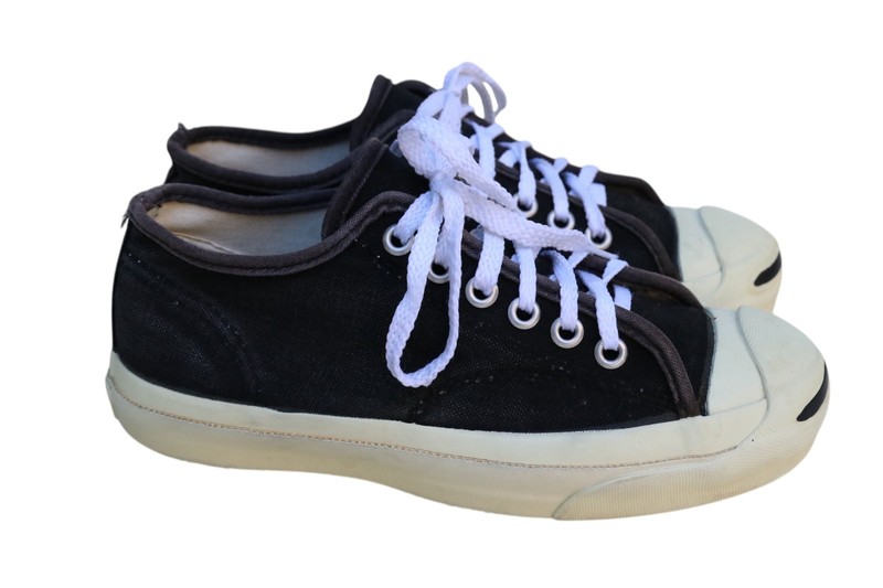 VTG Converse Jack Purcell Made in USA Black Canvas Low Top Women’s SZ 4