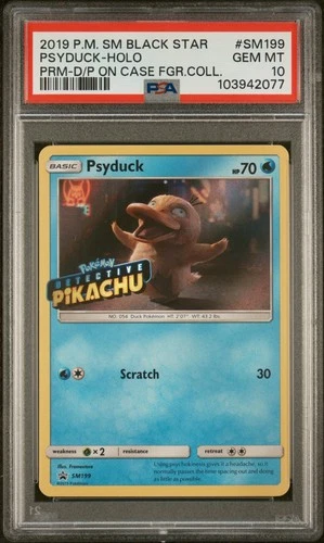 2019 POKEMON SM BLACK STAR PROMO #SM199 PSYDUCK-HOLO PSA 10
