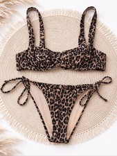 Victoria's Secret Leopard Print Tie-Side Bikini Set