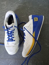 DAMEN WILSON QUIET PLEASE TENNISSCHUHE WEISS/BLAU/GELB GRÖßE UK 6,5 EUR 40