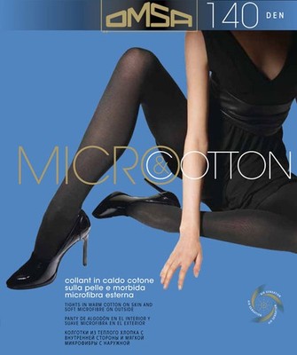 Warm Cotton Tights Omsa Micro & Cotton 140 DEN
