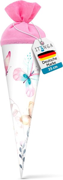 Itenga Geschwister SchultüTe 35Cm Schmetterling Mit Filzverschluss Kleine TüTe G-image