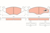 Bremsbelagsatz FÜR Seat Ibiza II (6K1), Seat Cordoba (6K1, 6K2) - TRW GDB1219