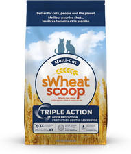 Triple Action Natural Wheat Cat Litter Odor Guard Technology, 3X Stronger Clumpi