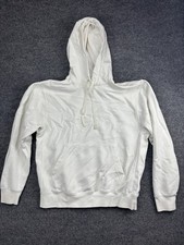 Nike Hoodie Mens Medium White Pullover Embroidered Swoosh Logo Kangaroo Pocket
