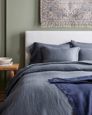 QUINCE European Linen Duvet Cover - Nightfall -Queen/FULL