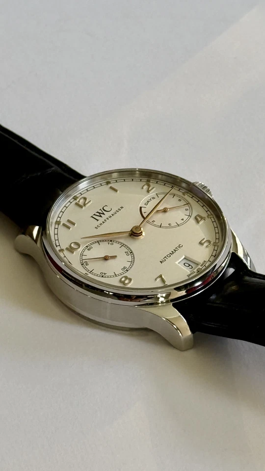 IWC PORTUGUESE 7-DAY POWER RESERVE IW500114 w/ ROSE GOLD NUMERALS - Image 2 of 4