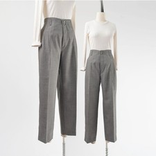 Vintage 90s Houndstooth Pleated Front Tapered Leg Trouser Pants size M