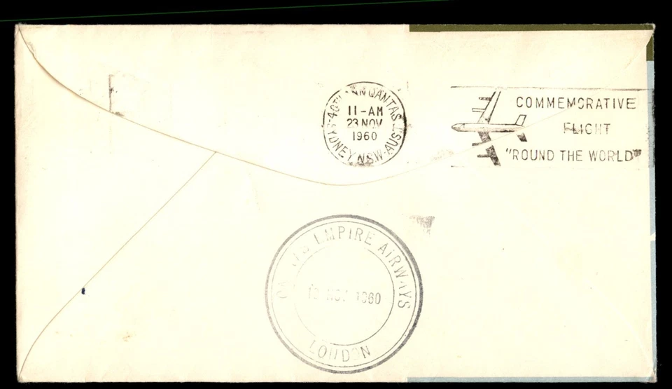 Mayfairstamps Austalia 1960 40th Anniversary Qantas Boeing 707 Cover aau_61691 - image 2 of 2