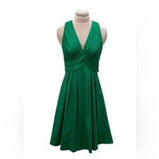 Calvin Klein Vibrant Green Halter Dress Size 8