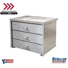 Stellar 39263, (3) Drawer Heavy-Duty Steel Toolbox- 17.18"H x 21.94"W x 16.75"D