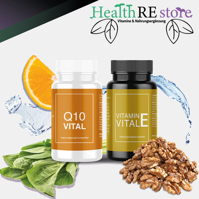 Coenzym Q10 + Vitamin E   Für Energie, Vitalität & Zellschutz - 60 Kapseln