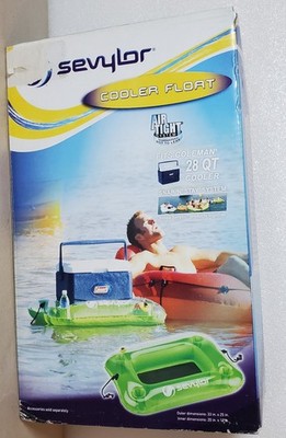 Sevylor Inflatable Cooler Float Fits 28 Quart Coolers 4 Cup Holders New