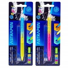 Ausradierbarer Kugelschreiber blau 0,5mm mit 2 Nachfüllpatronen Neu