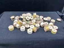 American Thread Co. Star Bobbin Style A Lot Of 52 VTG Black Gray White Beige Gol