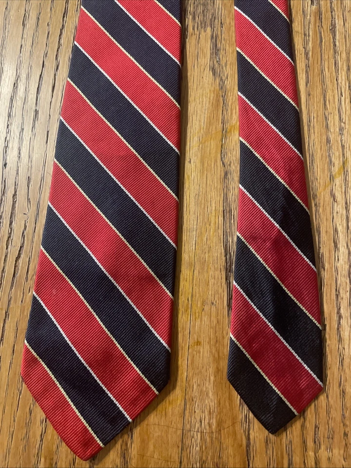 复古 EUC Bert Pulitzer Rep 丝绸领带 Organzine Warp 团体条纹 美国 — 第 4/4 张图片