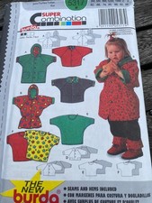 Burda Sewing Pattern 5317 Baby & Toddlers' Coat & Tops 3M-3 years Unused