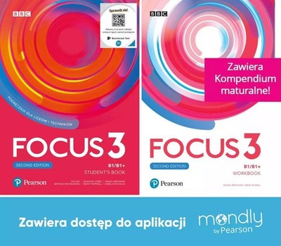 Focus Second Edition 3. Komplet Podręcznik + Zeszyt ćwiczeń + dostęp Mondly...)