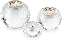 Teelichthalter 3Er Set Aus Klarglas, Kristall KerzenstäNder FüR Deko, Hochzeit,
