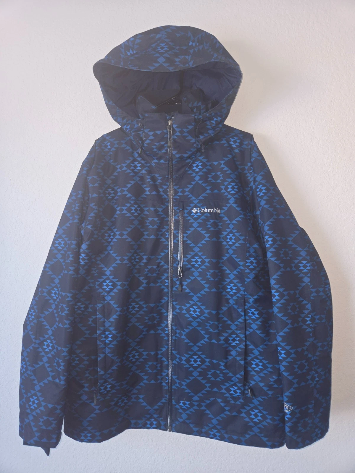 Columbia Men's Snowboard/Ski Jacket Blue Aztec Omni-Heat Size Large