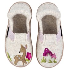 Nanga 2.0 Kinder Hausschuh Bambis Slipper Wolle Latexsohle Barfussschuh Gr.23-35