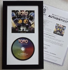 TOTO AUTOGRAPHED CD DISPLAY BECKETT BAS LOA COA SIGNED BOBBY STEVE PRESENT GIFT