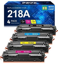 218A Toner Cartridges 4 Pack with Chip 3301fdw Replacement for HP 218A 218X...