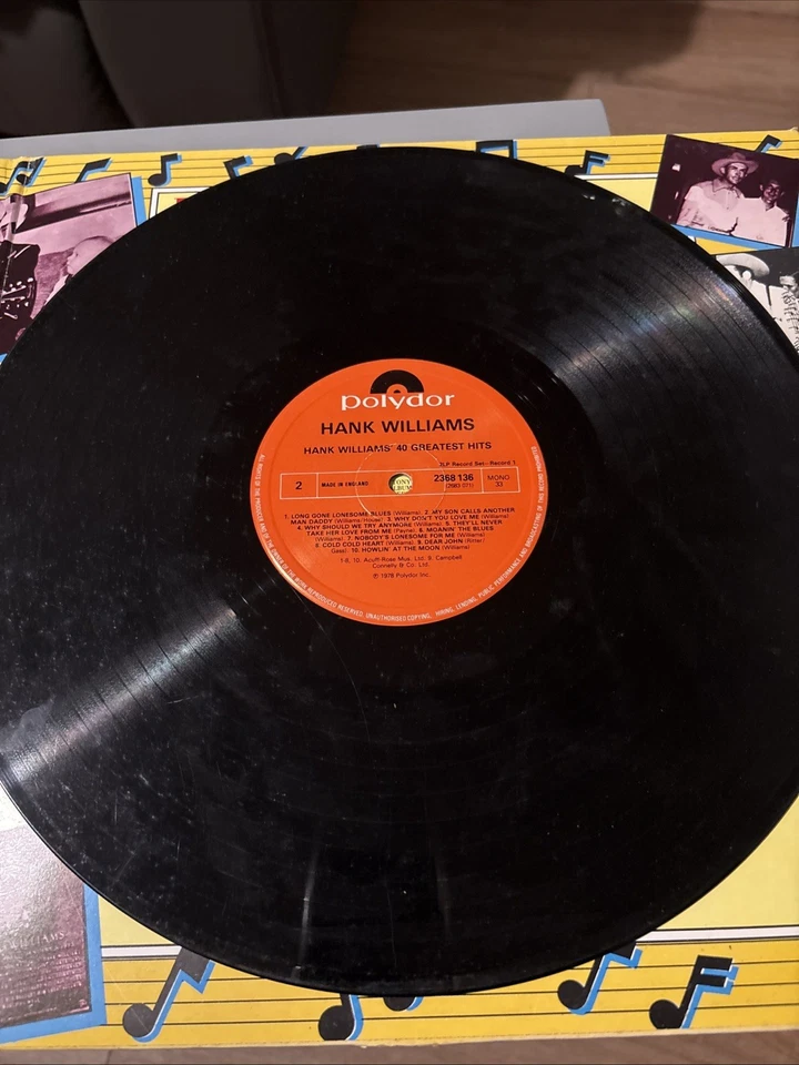 hank williams 40 greatest hits vinyl - Image 4 of 4