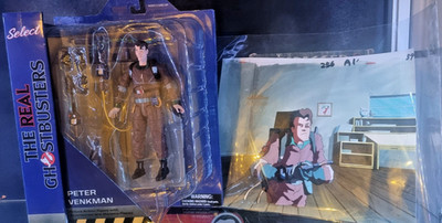 Peter Venkman Diamond Select Toys + Animation Cell   The Real Ghostbusters