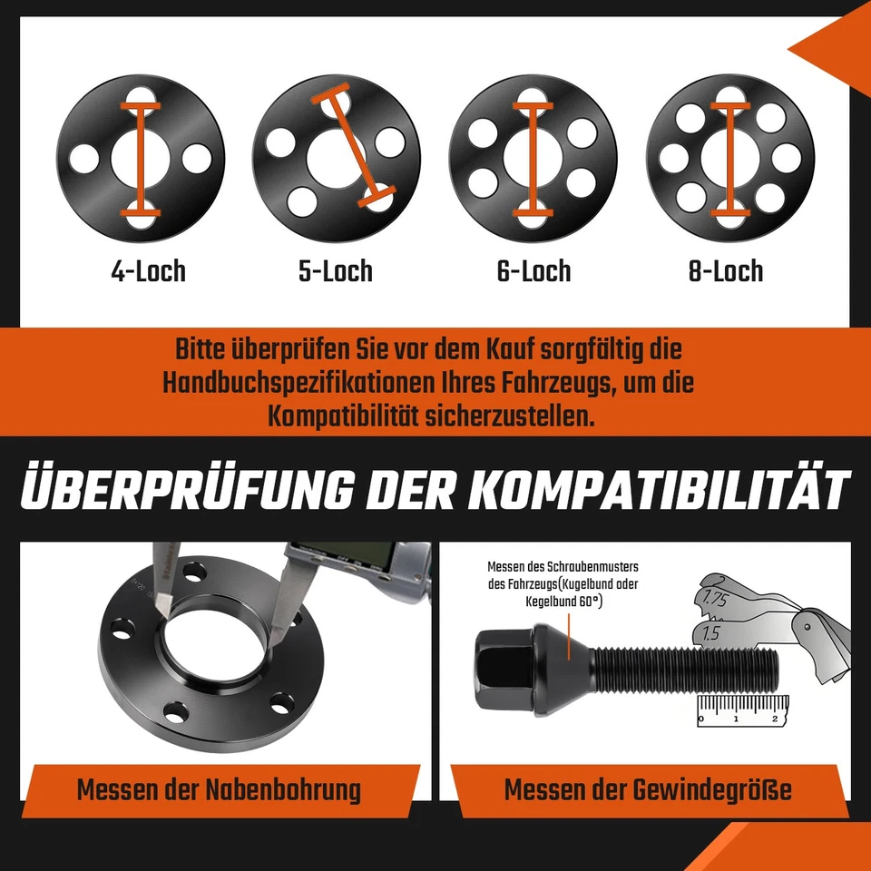 Wheel spacers spacers 72.6 VA 30 mm // 2 x 15 mm HA 40 mm // 2 x 20 mm DE - Image 3 of 4