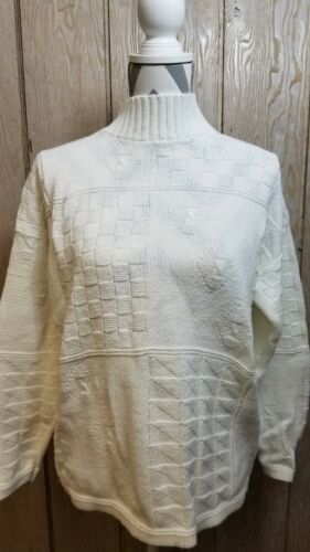 Unbranded ladies vintage white knit sweater size x