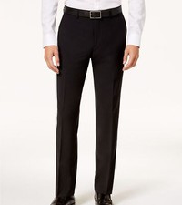 Calvin Klein Men's Black X Slim Fit Wool-Blend Suit Separate Pants Size 30W 30L