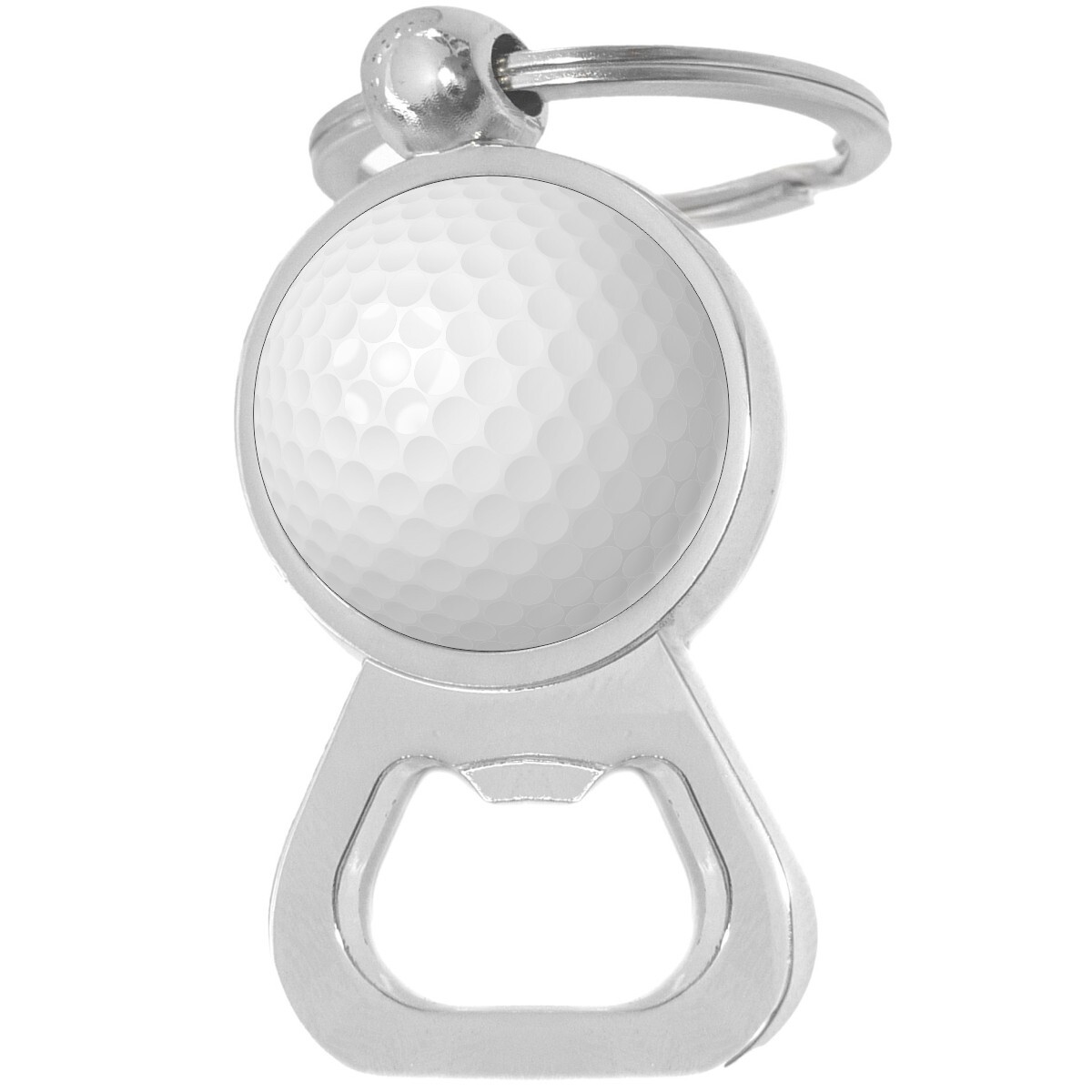 Metal Golf Ball Bottle Opener Keychain - Bar Tool Key Ring