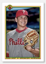 SPENCER HOWARD 2020 Bowman Baseball Oversized 1990 Bowman Card 5x7 #/49