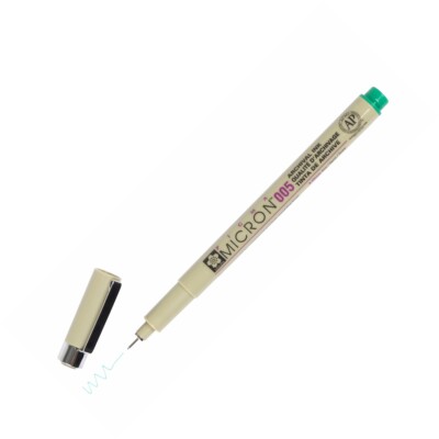XSDK005-29 Sakura Pigma Micron 005 Marker Pen, 0.20mm Tip, Green, Pack of 4